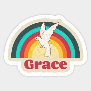 Grace - Vintage Faded Style Sticker